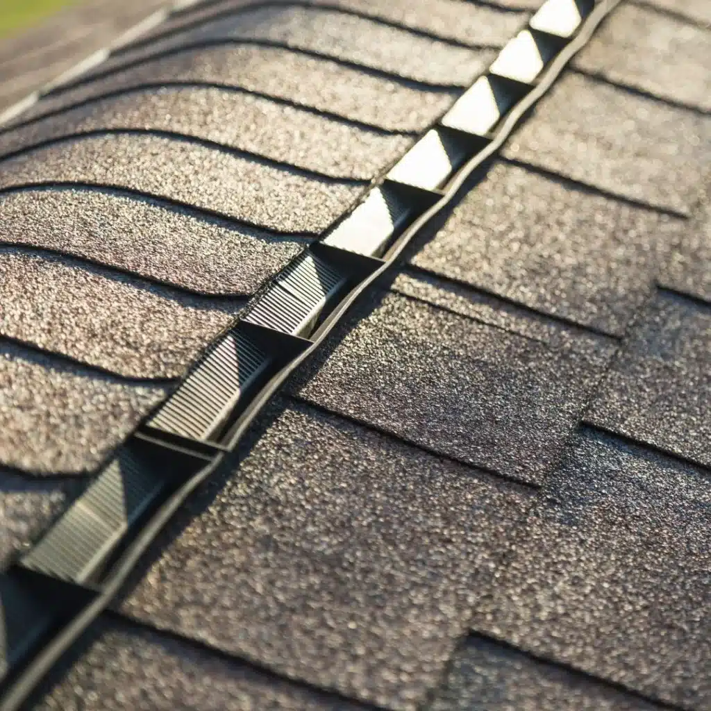 Ridge vents - another example of the parts of a roof. 