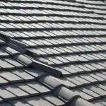 Gray concrete tile roof
